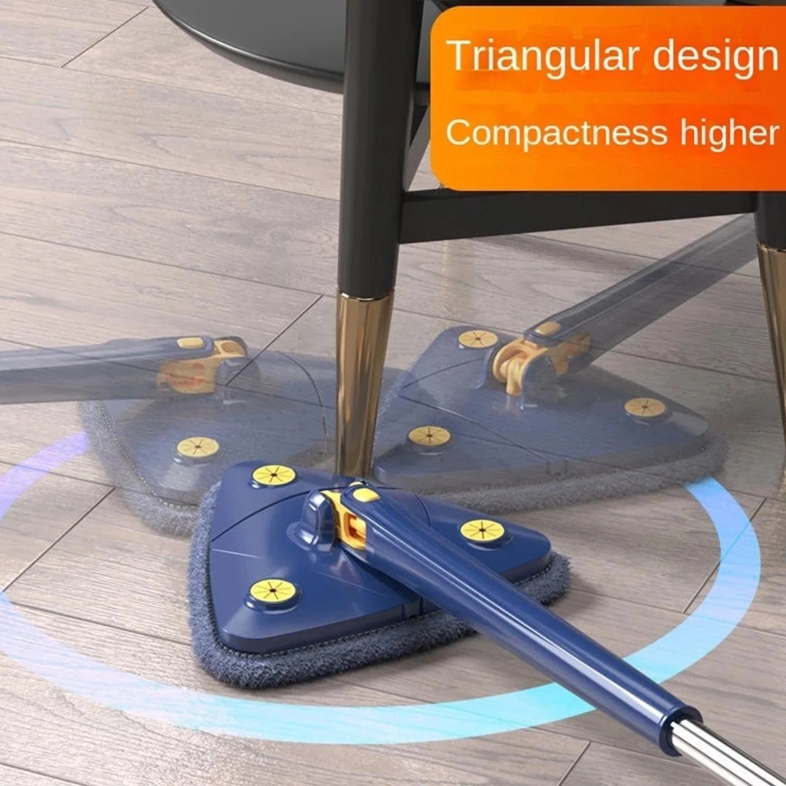 Telescopic Triangle Mop 360° Rotatable Adjustable Cleaning Mop