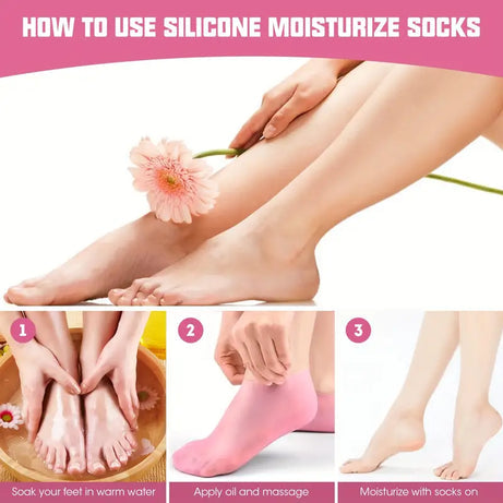 Silicone Moisture Socks For Foot care(Buy 1 Get 1 Free)