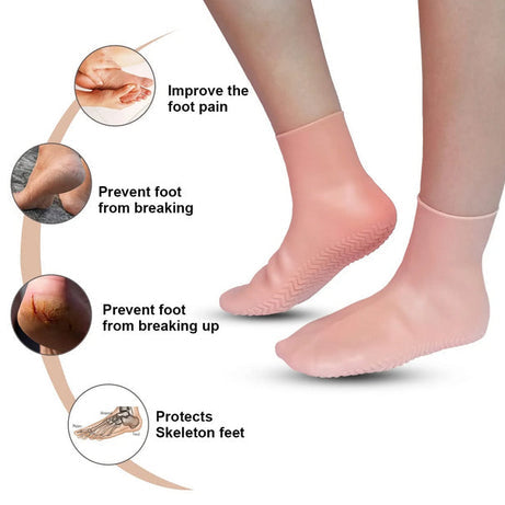 Silicone Moisture Socks For Foot care(Buy 1 Get 1 Free)