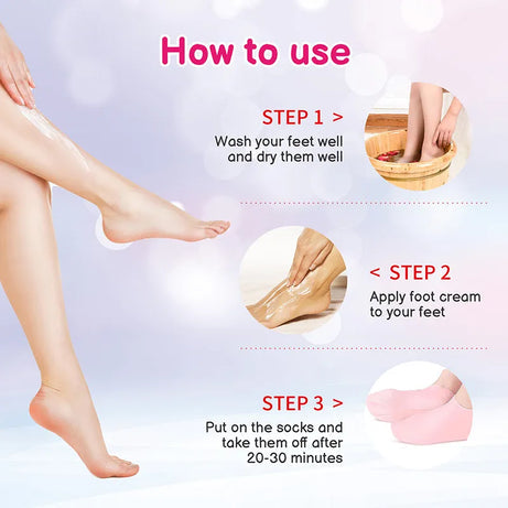 Silicone Moisture Socks For Foot care(Buy 1 Get 1 Free)
