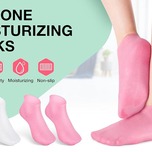 Silicone Moisture Socks For Foot care(Buy 1 Get 1 Free)