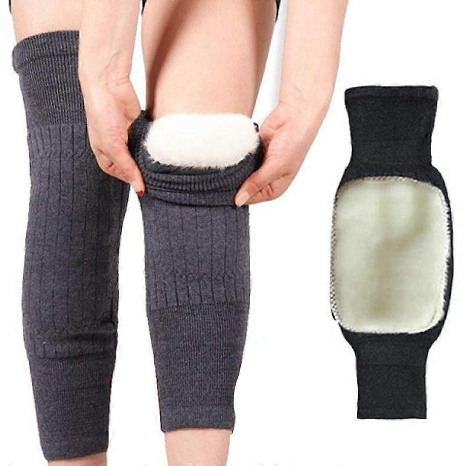 2 Pcs Warm Wool Knee Pads