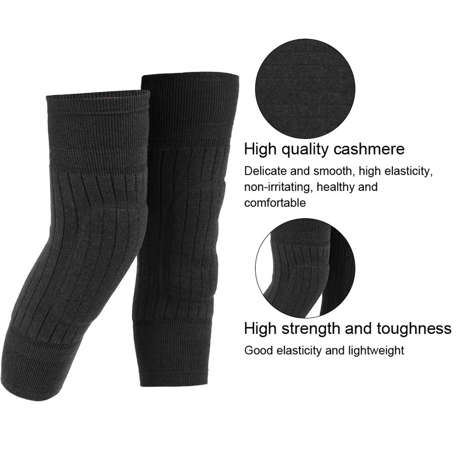 2 Pcs Warm Wool Knee Pads