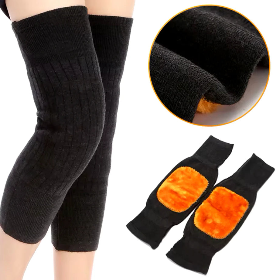 2 Pcs Warm Wool Knee Pads